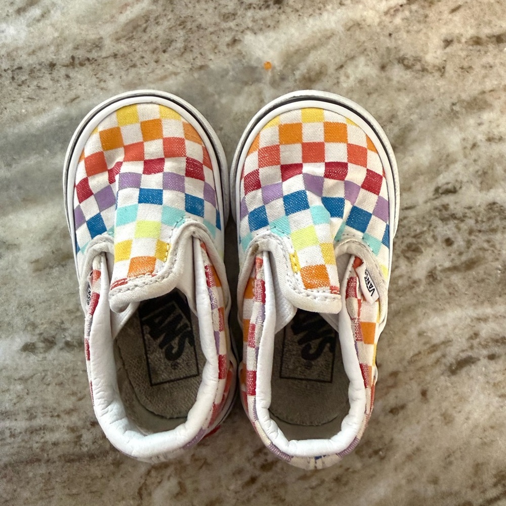 Vans Toddler Multicolor Checkered Shoes